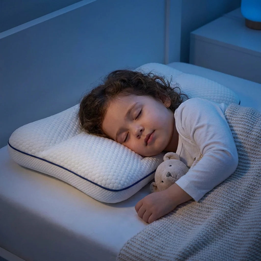 Bloomya® | Oreiller Ergonomique Évolutif Enfant (3–14 ans)